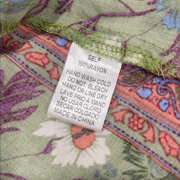 Easel Floral Dress with Mustard and Lavender - Picture 9 of 9